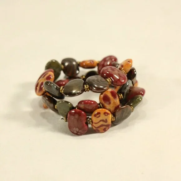 KAZURI BEADS Handmade "Earthling' Wraparound Bracelet OS - Picture 3 of 6